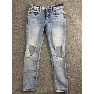 Silver Jeans Co Boyfriend Jeans Womens W30 L29 Light Wash Mid Rise Stretch